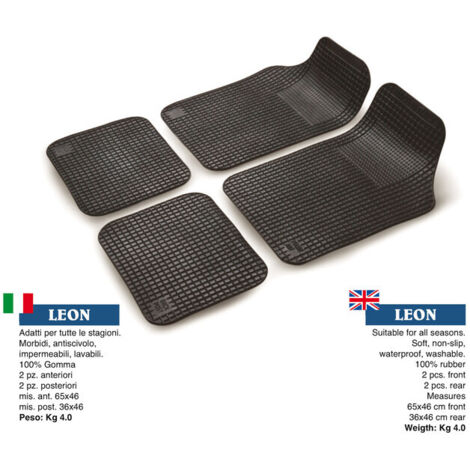 SET TAPPETO AUTO IN GOMMA POLAR 4 PEZZI- 1,0 pz