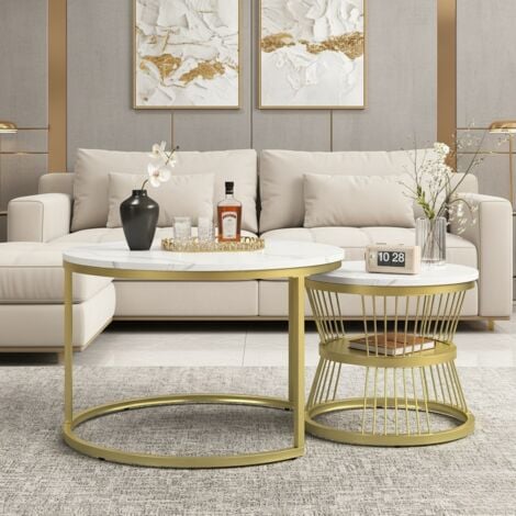 FORTUNA LAI Bianco & Struttura in Metallo Oro