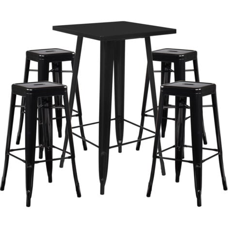 Set tavolo alto LIX e 4 sgabelli alti LIX SKLUM            