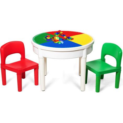 Set di sedie da Tavolo per Bambini Tavolo da Sedia per Bambini Set di tavoli e sedie per Bambini in Legno Greensen Sedie Multifunzione per Bambini 