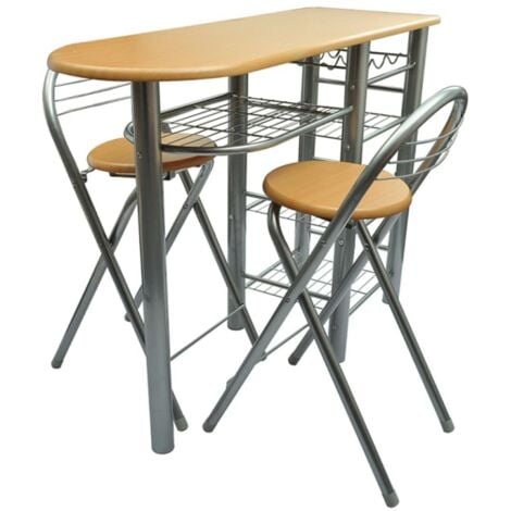 vidaXL Legno Massello di Sheesham Tavolino da Bar Collazione Tavolo da Cucina