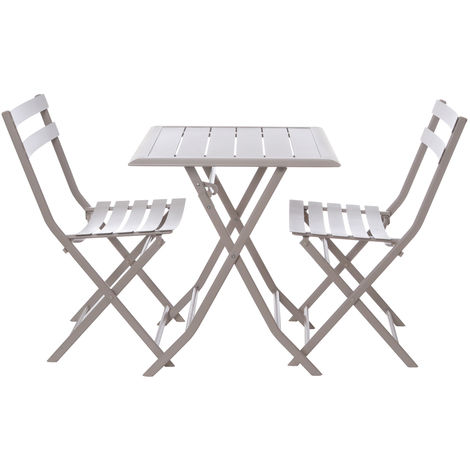 Set Da Pranzo Da Giardino Tavolo Alluminio 4 Sedie In Alluminio