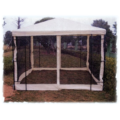SET TELI ZANZARIERA PER GAZEBO 3x3MT colore nero