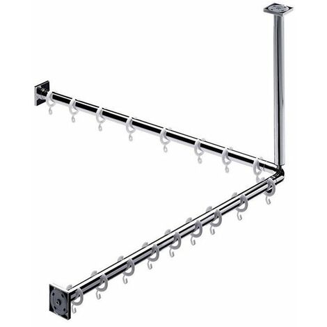 Set tenda doccia SYSTEM 2 800mm cromo