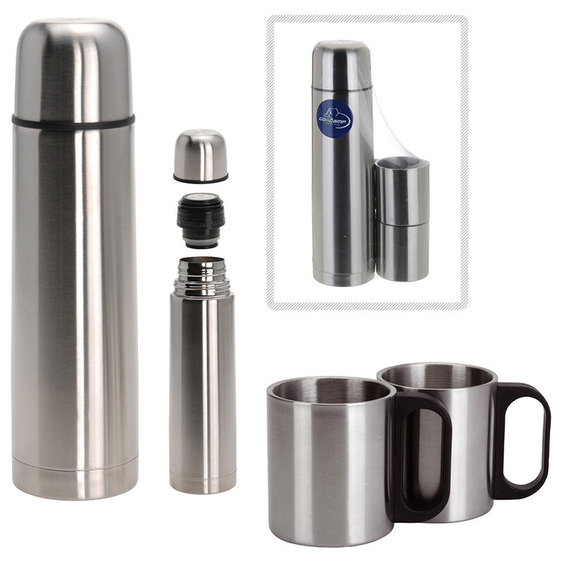 

Set termo 1 litros con 2 tazas inox - Secret De Gourmet
