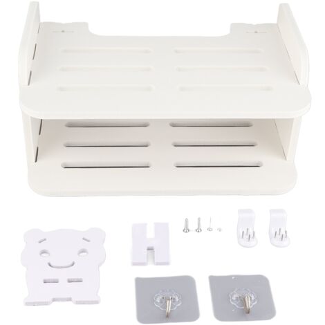 Set Top Box Shelf Free Punch Storage Rack Decorative Partition with Anti Collision Round Corner Rack