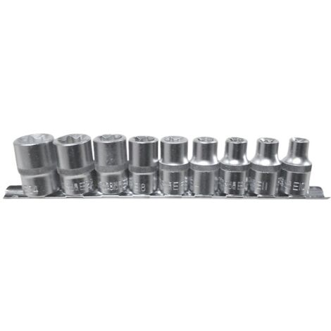 Set Torx-Nüsse für Ratsche 1/2" E10-24 9-teilig auf Band S10630