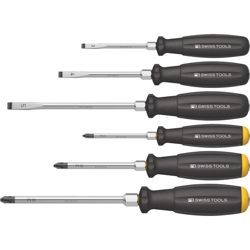 Set Tournevis 6-unités Fente/PH PB SwissTools