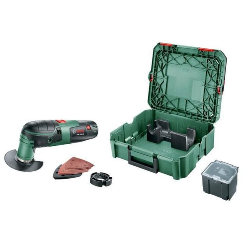 Utensile multifunzione Bosch pmf 2000 + 1 cassetta degli attrezzi Systembox + Accessori