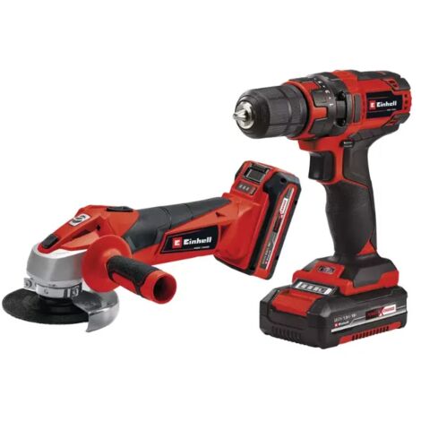 Set trapano e smerigliatrice a batteria Einhell TC-TK 18 Li Kit batterie incluse