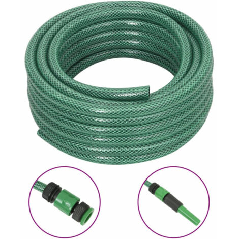 Set Tubo da Giardino con Raccordi Verde 0,5" 50 m in PVC vidaXL