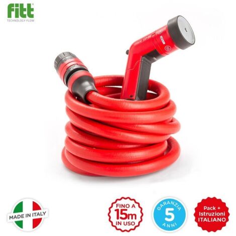 Set tubo giardino yoyo yo yo allungabile 15 mt pompa per innaffiare estensibile
