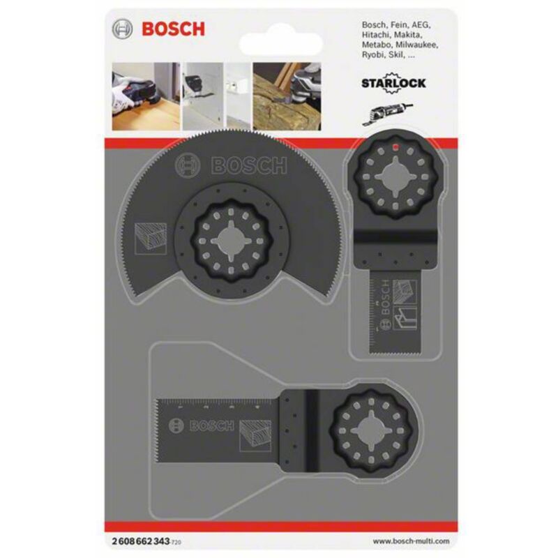 Bosch Accessories 2608662343 ACZ 85 EC, AIZ 20 AB, AIZ 24 EC Kit di accessori per multiutensile 3 parti 1 KIT