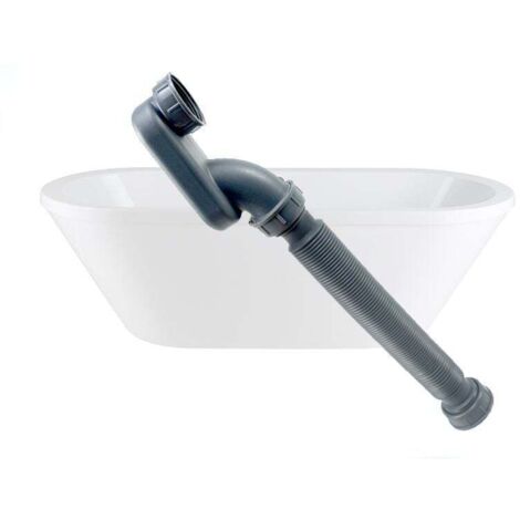 set universale piatto per lavandino del bagno tubo anti-perdita vasca da bagno indipendente tubo dell'acqua in plastica tubo di scarico retrattile a basso profilo P-Trap