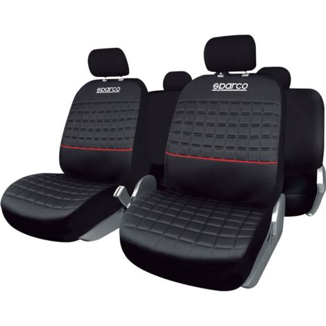 Set universale  SPC1042 coprisedili auto completo nero rosso
