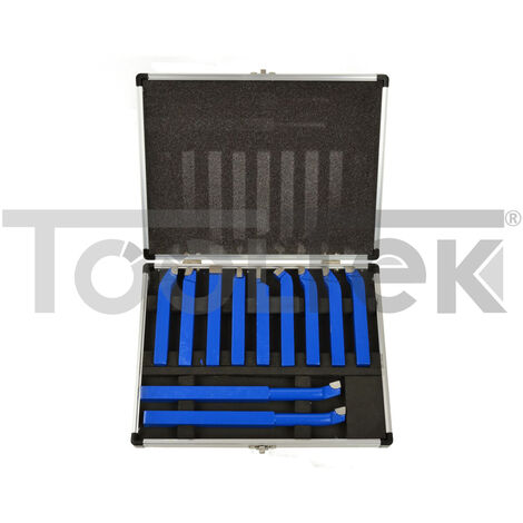 SET 11 UTENSILI UTENSILE BRASATI PER TORNIO 8 MM TORNITURA OPTIMUM  PROFESSIONALI 