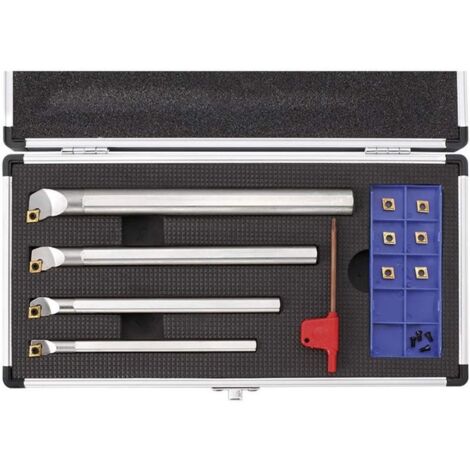 Set utensili per interno ad inserto 95 gradi per tornio metallo Fervi kisclcr