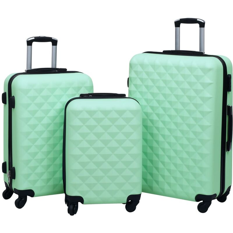 Set Valigie Trolley a Custodia Rigida 3 pz Menta