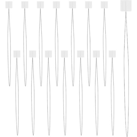 Set van 15 naaldinrijgers, 21 cm lang - Snel borduurgereedschap - Kruissteekbenodigdheden voor handnaaien - Wit