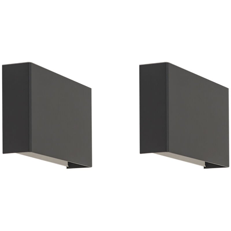 Set of 2 modern wall lamps black - Otan - Black