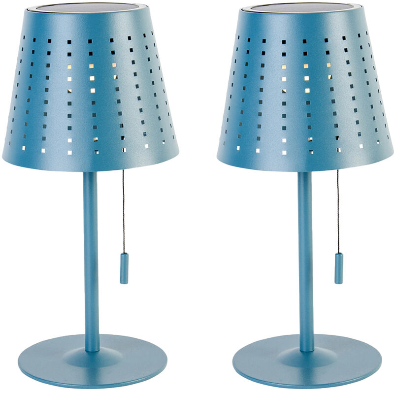 Image of Set of 2 Table Lamps Blue&hellip;