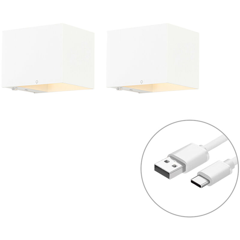 Image of Set of 2 Wall Lamps White&hellip;
