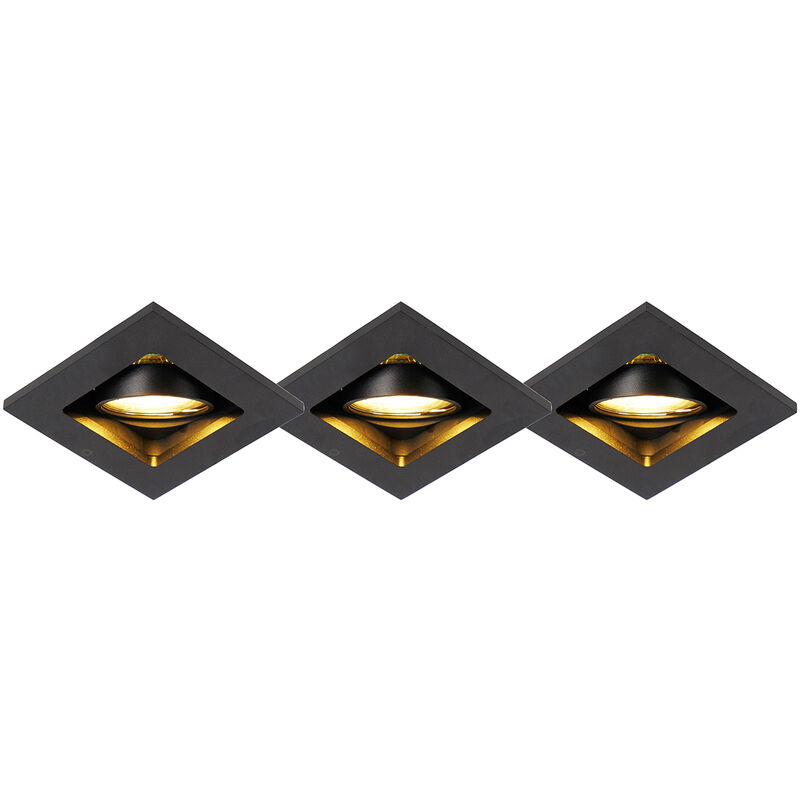 Image of Set of 3 Modern Recessed Spotlights&hellip;