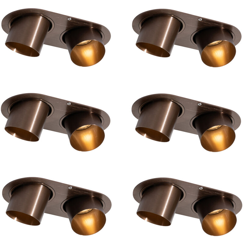 Image of Set of 6 Recessed Spotlights Dark&hellip;