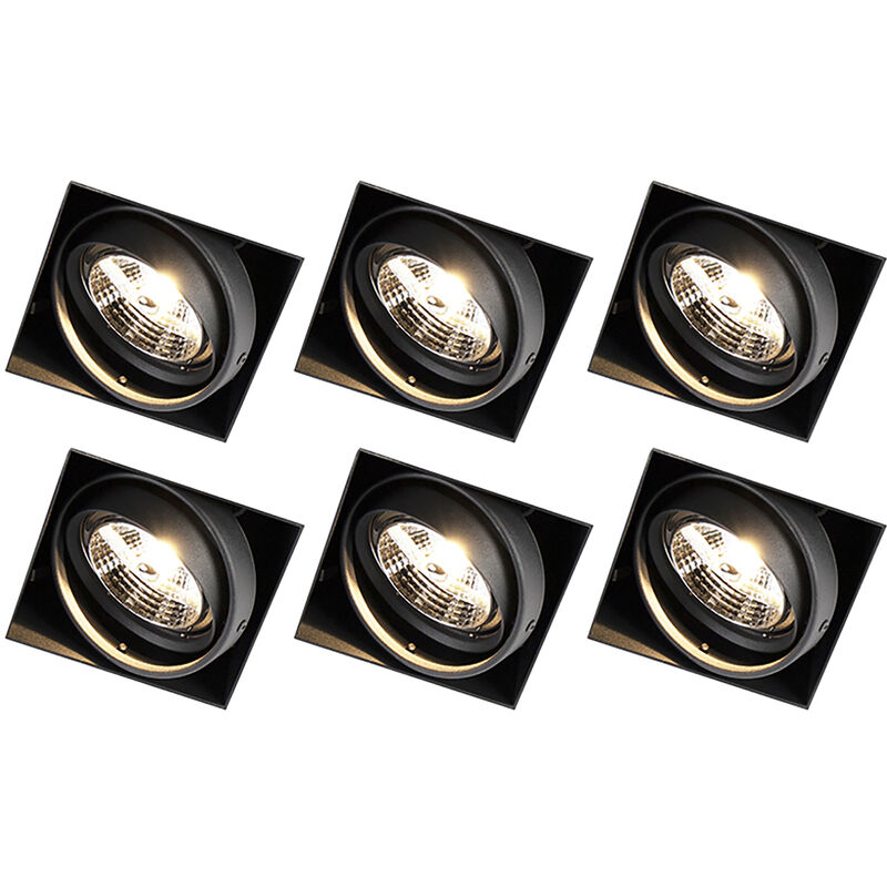 Image of Set of 6 Recessed Spotlights Black&hellip;