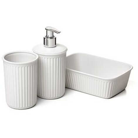 SET VASO+DOSIFICADOR+ORGANIZ.0,7L BAOBAB /BLANCO PERGAMON - TATAY