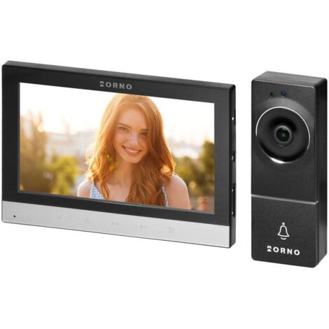 Set videocitofono ALERTO, touch screen da 7", nero