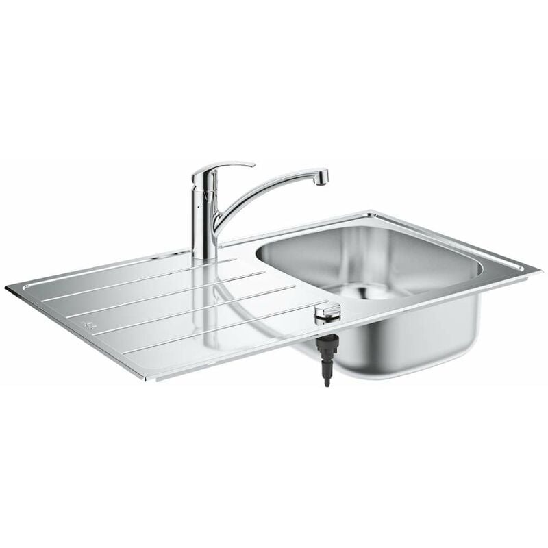 Viers - Ensemble évier K200 et mitigeur Eurosmart, inox brossé / chrome 31565SD1 - Grohe