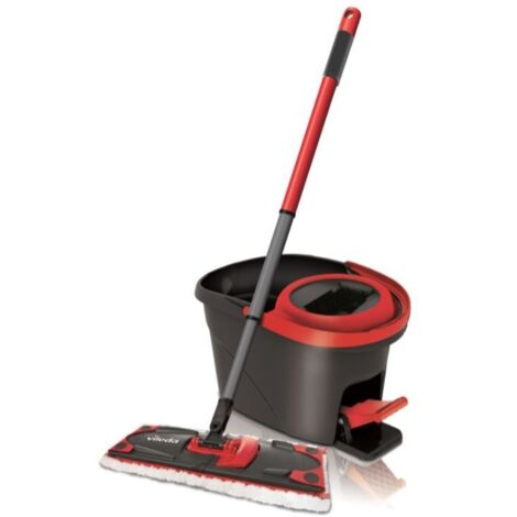 Set Vileda Turbo Ultramat Secchio e Scopa nero e rosso