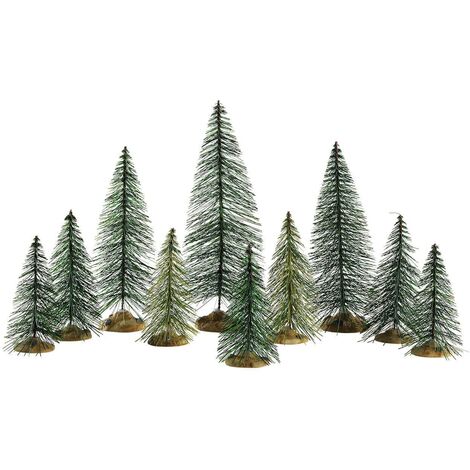 Set von 10 Nadelkiefern - Weihnachtsdorf Pinienbäume