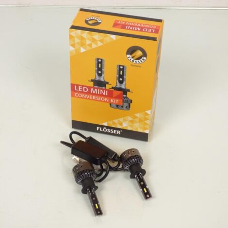 set von 2 led-birnen h1 12v p14,5s flosser für auto 91m3021 h1