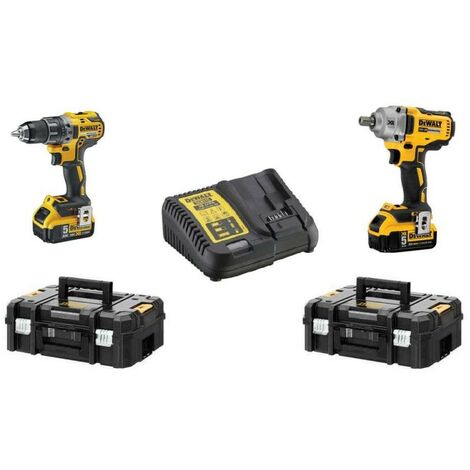 Set von 2 Maschinen mit Batterien Dewalt DCK2077p2t