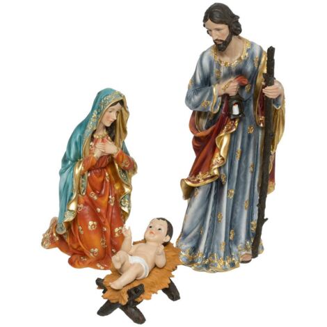 Set von 3 Krippenfiguren Jesus Maria Joseph H.60cm - Feeric lights & christmas