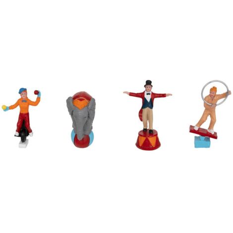 Set von 4 Santons für Zirkusdorf H.6,6cm - Atmosphera créateur d'intérieur
