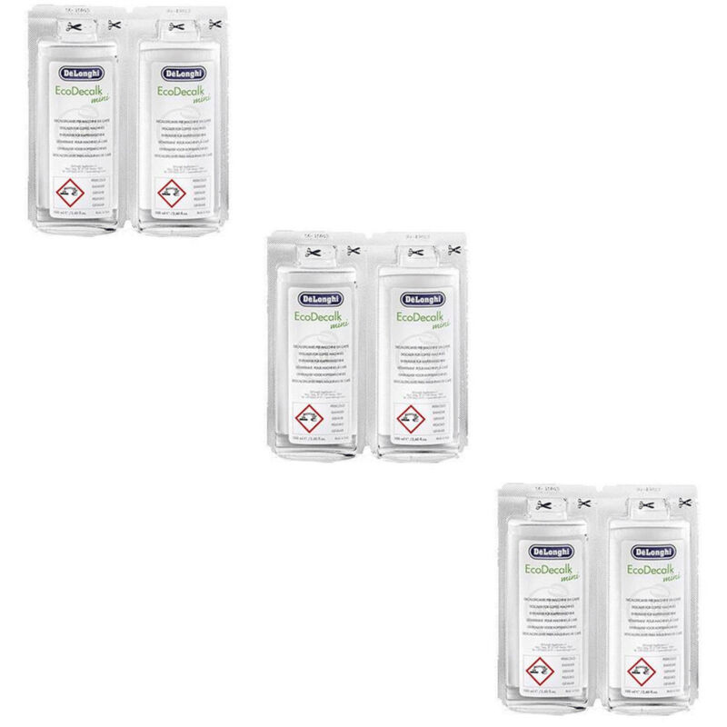 Delonghi Weiß Ersatzteil - Set Von 6 Natürlichen Entkalkern Nokalk 2X100ml