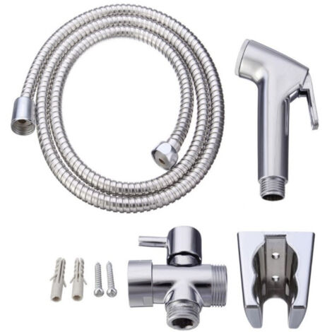 Set WC e bidet con doccetta in acciaio inox e rubinetto
