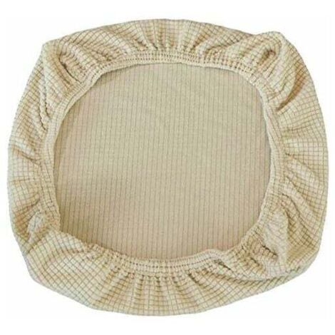 Set with 2 elastic Stuhlhussen aus Elastan, waschbar, für Bürostühle, Esszimmer, Bar, Hochzeitsdekoration (beige)