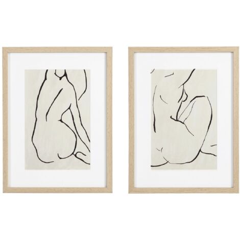 Set2 Quadri refined 30 x 40, stampa su carta, vetro, mdf