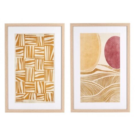 Set2 Quadro Sherley 40 x 60 con stampa su carta, vetro, mdf e cornice in mdf