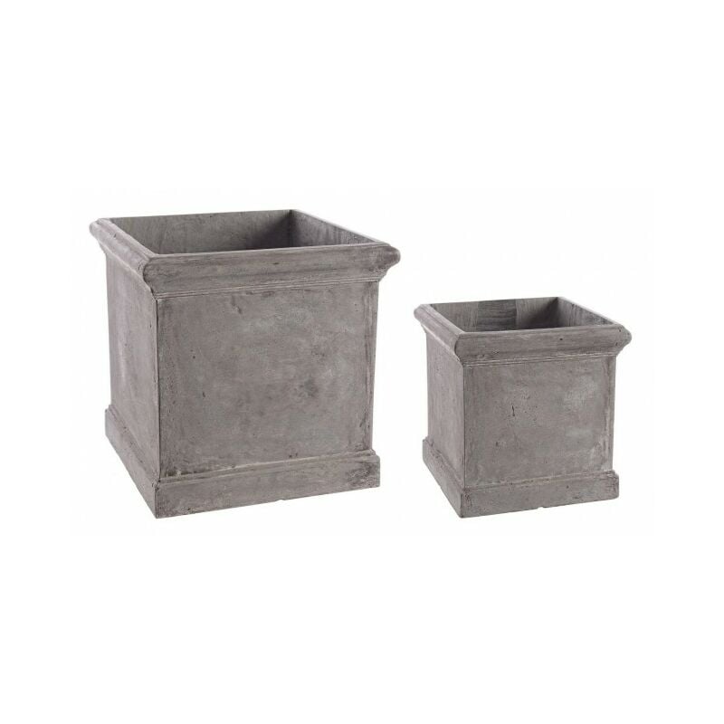 Set2 P.Vaso Cement Qu Grigio