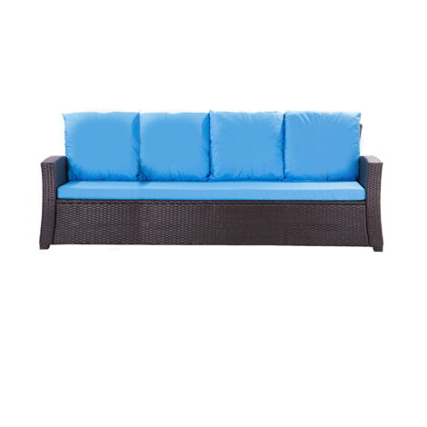Setgarden – Coussins d'extérieur en résine tressée 168x50x7 cm – Set de 3 coussins pour canapé de jardin – Polyester enduit téflon – Confort optimal
