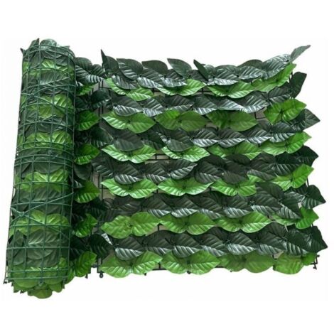 Seto artificial de hoja caduca, rollo de 0,5 m x 1 m, para privacidad de jardín, para balcón, patio,