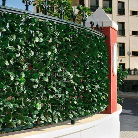 Malla de ocultacion con Hojas seto Artificial Setos ocultacion Vallas para  Jardin,Protección Opaca para Balcones Terrazas para Balcones Exteriores  Jardín(Size:1.5x15m/4.92x49.21ft) - BAMBÚGIGANTE