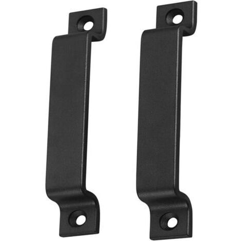 Sets de poignées et serrures Poignée de porte Grange  solide noir poignée de porte en acier  tirer la porte coulissante en noir ou en acier inoxydable  y compris les vis