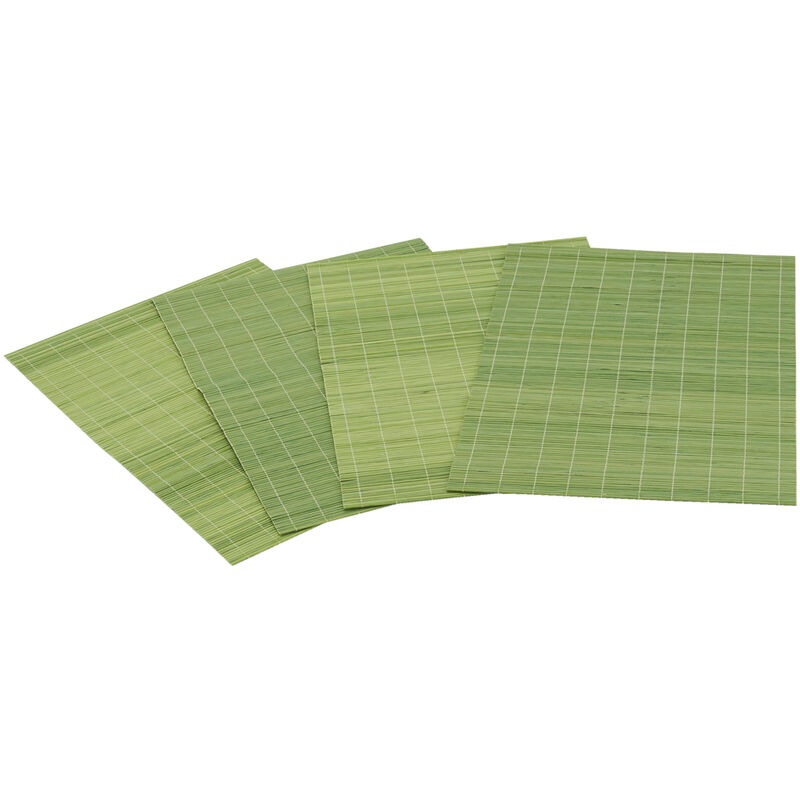 aubry gaspard - sets de table en bambou (lot de 4) - vert
