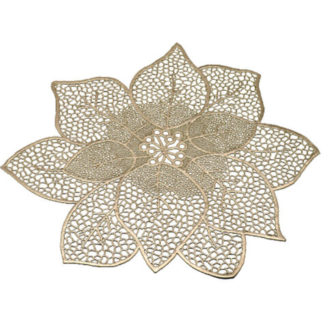 Sets de table ronds décoratifs 2 pièces Sets de table lavables Sets de table Bauhinia Décorations de mariage-Enlé